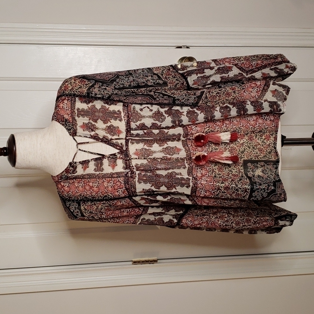𝅺lovestitch Boho Peasant Blouse Size S